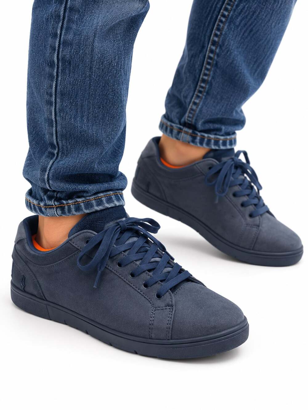 SWIMS Breeze Tennis Men's Sneakers Size 9 Navy Blue Suede-Look Lace Up Casual